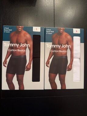 Tommy John Cotton Basics Boxer Brief Bundle of 2 (4 Total) Size Large 8” NIB